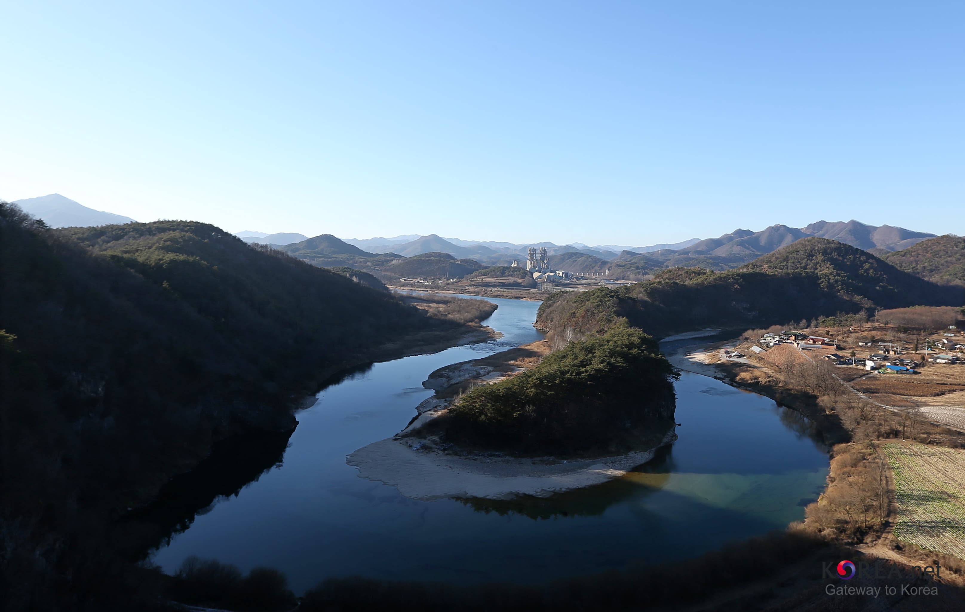 강원도 영월군 선암마을 한반도 지형