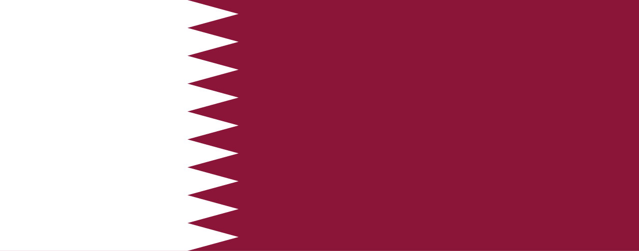 Qatar flag and LNG facility