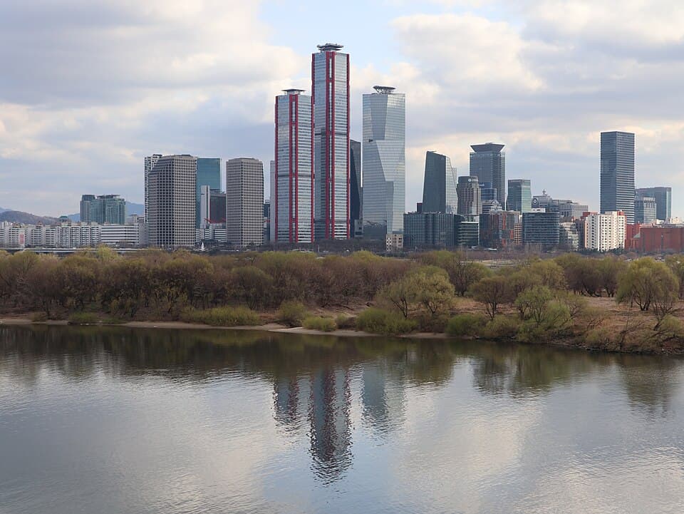 서울 여의도 금융 중심가 스카이라인